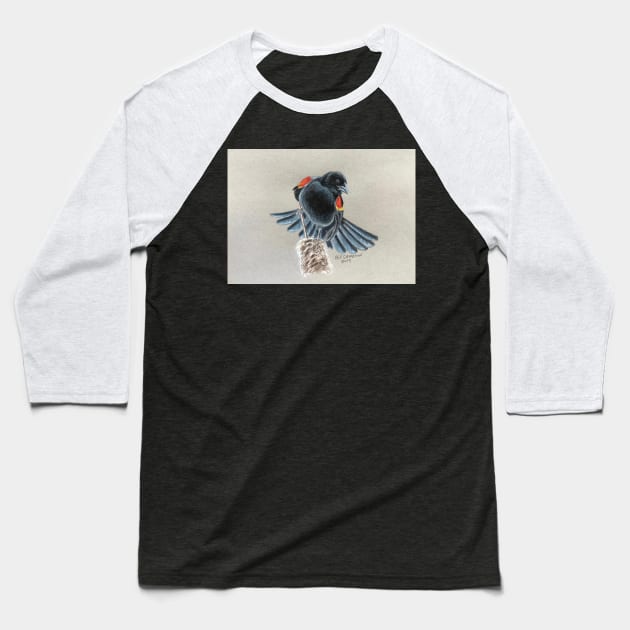 Blackbird Baseball T-Shirt by Bill Cameron Fine Art